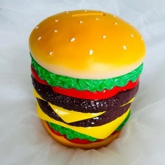 新品 ビッグ ハンバーガー コインバンク 貯金箱 オブジェ アメリカン 雑貨 インテリア 小物の画像