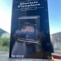 新品山善YDHSK10暖炉型ヒーターアンティーク疑似炎＋暖風複数在庫ありの画像