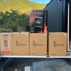 新品山善YDHSK10暖炉型ヒーターアンティーク疑似炎＋暖風複数在庫ありの画像
