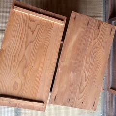 もろぶた５枚＋蓋２枚　木製もろぶた　餅箱　餅つきにどうぞ！　の画像