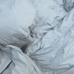 羽毛布団　ダウン　シングル　ボリュームタイプ　グレーの画像