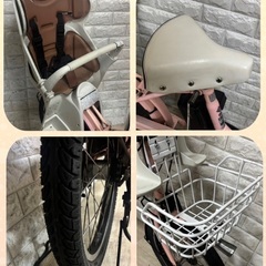 美品🌸室内保管🌈バッテリー最高レベル🌼ブリヂストンビッケ2⚪️子供乗せ電動自転車ベビーピンク♡9の画像