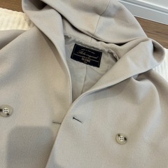 SLOBEイエナスローブフードコートホワイトベージュロングコート大きなフード付きS〜Mの画像