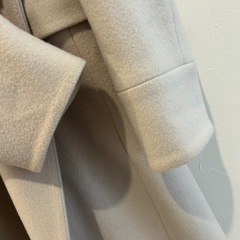 SLOBEイエナスローブフードコートホワイトベージュロングコート大きなフード付きS〜Mの画像