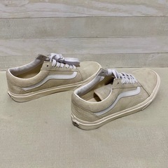 VANS OLD SKOOL 24cm ベージュ スエード 防水の画像