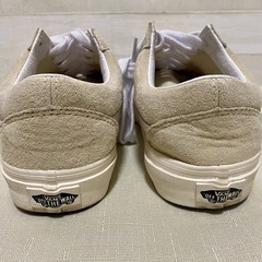 VANS OLD SKOOL 24cm ベージュ スエード 防水の画像