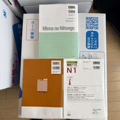 書き込みなし　3冊セット(日本語能力試験N1 参考書2冊、みんなの日本語)の画像