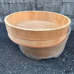 寿司桶や、レトロな大きな桶など桶5個セットの画像