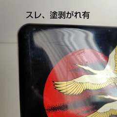 三段重箱　漆器『松と鶴亀』金彩　横約21×高さ約18.8cmの画像