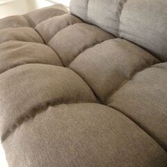 訳ありアウトレット　未使用/新品　ソファー 2人掛け リクライニング ひじ掛け ローソファ フロアソファ コンパクト ファブリック ソファの画像