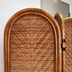 ラタンパーティション【町田市再生家具】　252602の画像