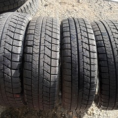  冬タイヤ13インチ★ 155/65R13 ★ ブリヂストン製 深溝スタッドレス ★ 軽自動車用アルミホイール付き ★ ４本組 ★ 群馬発 ★ 直接引き取り歓迎の画像