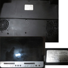 アイリスオーヤマ IHクッキングヒーター 2口IHコンロ  脚付 ブラック IHK-W12S-B　2口　IHコンロの画像