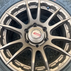 超美品RAYS 17インチ ホイールセット YOKOHAMAタイヤ　ロックナットの画像