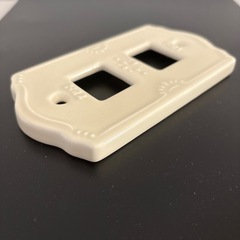 2穴　スイッチプレート　陶器の画像