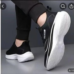 メンズ25cm スポーツシューズ ブラックの画像