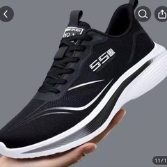 メンズ25cm スポーツシューズ ブラックの画像