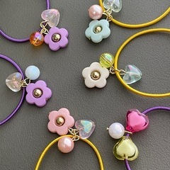 カラフルカラフルヘアゴム6個セット（ベビー・キッズ）の画像