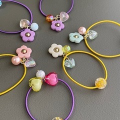 カラフルカラフルヘアゴム6個セット（ベビー・キッズ）の画像