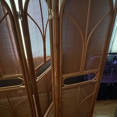 アジアン　4連パーテーション　間仕切りの画像