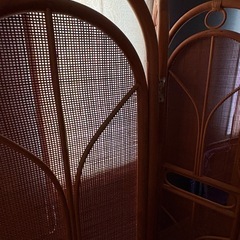 アジアン　4連パーテーション　間仕切りの画像