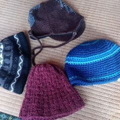 冬用帽子4点の画像