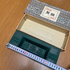 【高級鋳物】美術工芸　灰皿　青緑色　福禄寿の画像