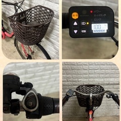 🌸お買い得🚲💖✨即乗OK‼️✨ 🌸美品🌸室内保管🌸 大容量8Ah🔋🌈パナソニック 電動アシスト自転車🌈 ViVi ✨26インチ9サーモンピンクの画像