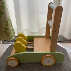 ニチガン おさんぽpipi 木製手押し車 カタカタ ひよこ 新品の画像
