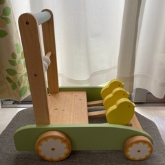 ニチガン おさんぽpipi 木製手押し車 カタカタ ひよこ 新品の画像