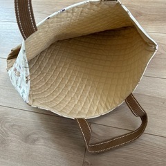 未使用ハンドメイド　図書袋レッスンバック　うさちゃん秋柄の画像
