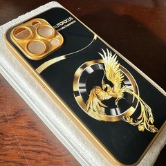 ［新品末使用］iPhone 15 Pro/14pro用 ハンサムなピンクピンクの鳳凰 ゴールデンスマ ホ
ケースの画像