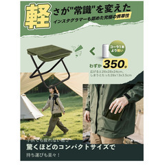 🟢🪑【新品未使用】Livelihood 折りたたみ椅子 2in1イス→バッグ 超軽量 アウトドアチェア 携帯チェア キャンプ 釣り ハイキング コンパクト 椅子 スツール アルミ合金 防水 耐荷重130kg 携帯用 ショルダー バッグ一体型 折り畳みチェア グリーン 携帯椅子の画像