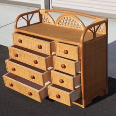 1209-45　ラタンチェスト（4段）の画像