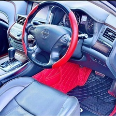 日産 シーマ サンルーフ付き WORK製21インチアルミホイール TEIN車高調の画像