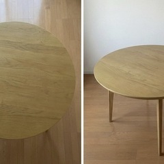 ベルメゾン　集える円形ダイニングテーブル ＜直径約110cm＞＜4人用＞の画像