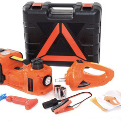 🟢🛠【新品未使用】KINGCAV 電動油圧ジャッキ 5トン 155-450mm 電動ジャッキ インパクトレンチ エアコンプレッサー付き 緊急タイヤ交換キット 12V SUV対応 フロアジャッキ 車用ジャッキ 工具セットの画像