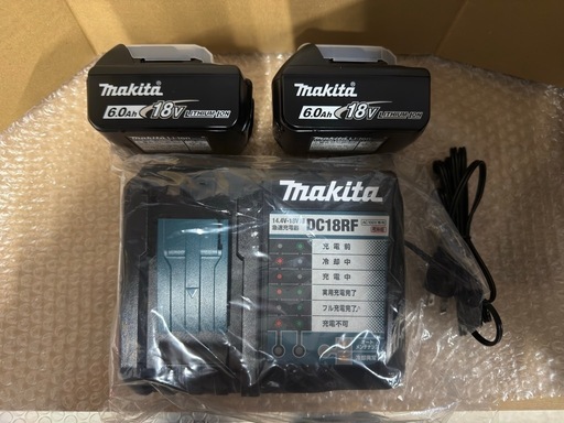 未使用　大特価！！　makita マキタ　純正　急速充電器  DC18RF　バッテリー  BL1860B ×2 セット　
