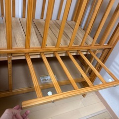 KATOJIハイタイプミニベビーベッド、布団付きの画像