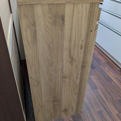 キッチンボード ナチュラル 幅90×高さ89×奥行39.5cmの画像