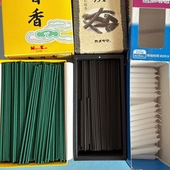 お線香　ローソクの画像