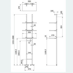 [60%OFF] 新品　洗濯機　ラック　突っ張り　スリム　洗濯機上収納　隙間の画像