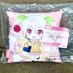 【 新品未使用 】可愛い♪　桜ミク 初音ミク クッション ピンクの画像