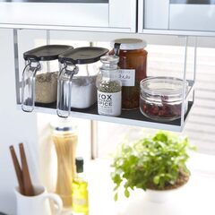 山崎実業 戸棚下調味料ラック タワー ホワイト 2466の画像