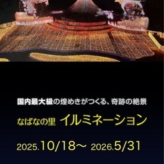 なばなの里　入村券４枚セット　　の画像