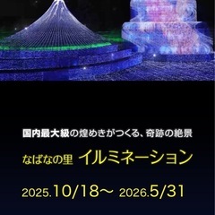 なばなの里　入村券４枚セット　　の画像
