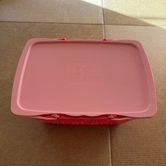 マハロバスケット　蓋付き　ピーチオレンジ　フォレストラテ　バスケット　収納の画像