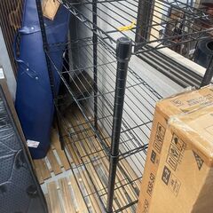 リサイクルショップどりーむ天保山店　No5038 メタルラック　スチールラック　汎用性抜群のサイズ♪　シックなブラックでオシャレ♪の画像
