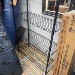 リサイクルショップどりーむ天保山店　No5038 メタルラック　スチールラック　汎用性抜群のサイズ♪　シックなブラックでオシャレ♪の画像