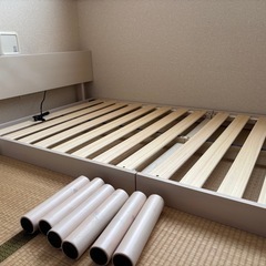 タンスのゲン　宮棚&2口コンセント付きすのこベッドの画像